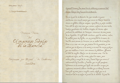 El manuscrito original de Don Quijote — Edición de coleccionista